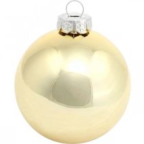Palla dell&#39;albero, decorazioni per l&#39;albero di Natale, palla di Natale dorata H8.5cm Ø7.5cm vero vetro 12 pezzi