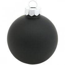 Prodotto Mini palla per albero di Natale, mix di decorazioni per albero, palline di Natale nere H4,5 cm Ø4 cm vero vetro 24 pz