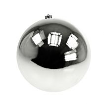 Palla di Natale plastica media Ø20cm argento