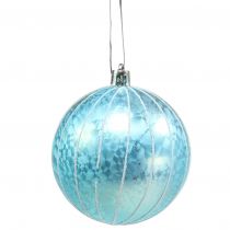 Prodotto Palla di natale in plastica blu-turchese Ø8cm 2 pezzi