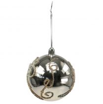 Prodotto Pallina di Natale in plastica oro chiaro Ø8cm 2 pezzi