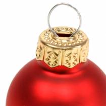 Prodotto Mini palline di Natale rosse assortite Ø2,5cm 24 pz