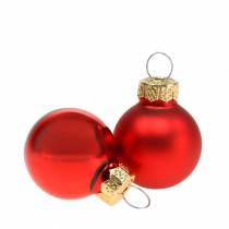 Prodotto Mini palline di Natale rosse assortite Ø2,5cm 24 pz