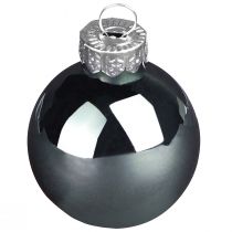 Prodotto Palle di Natale palline per albero in vetro verde grigio 4 cm 24 pz