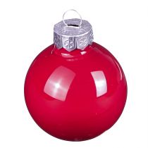 Prodotto Palle di Natale palline per albero in vetro rosse Ø4cm 24 pz
