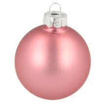 Prodotto Palline di Natale in vetro per decorazione albero rosa grigio Ø50mm 24 pz
