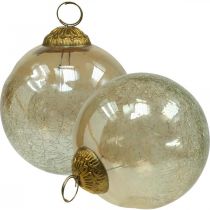 Prodotto Palle di Natale Palline per albero di Natale in vetro trasparenti, marroni Ø10cm 3pz