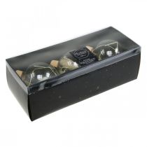 Prodotto Palline di Natale in vetro palla di decorazione riempita con fiori secchi Ø8cm 3pz