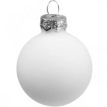 Palle di Natale vetro bianco sfera di vetro opaco/lucido Ø4cm 60p
