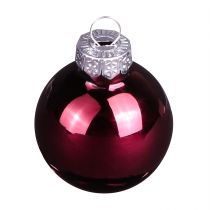 Prodotto Palline di Natale in vetro, mini bacche beige rosa, Ø3cm, 22 pezzi