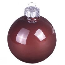 Prodotto Palle di Natale palline per albero marrone oro vetro Ø6cm 24 pz