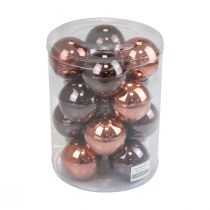 Prodotto Palline di Natale in vetro marrone mix palline per albero lucide Ø7,5 cm 12 pezzi