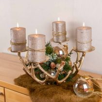 Palle di Natale Palline per albero di Natale in vetro trasparenti, marroni Ø10cm 3pz
