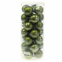 Prodotto Palline di Natale in vetro mix verde Ø6cm 24 pezzi