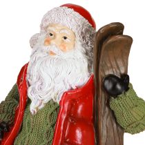 Prodotto Decorazione di Babbo Natale con sci dipinta 14×10,5×24,5cm