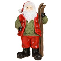 Prodotto Decorazione di Babbo Natale con sci dipinta 14×10,5×24,5cm