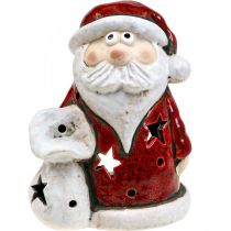 Porta tealight decorativo Babbo Natale Natale H15cm