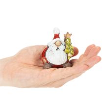 Prodotto Statuetta di Babbo Natale con decorazione per albero di Natale, 7 cm, 2 pezzi