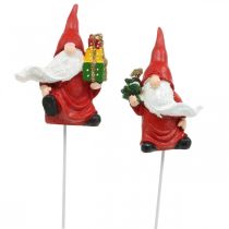 Prodotto Gnomo natalizio con spina decorativa Babbo Natale 7 cm 4 pz