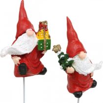 Prodotto Spina decorativa gnomo natalizio gnomo babbo natale 7cm 4 pezzi