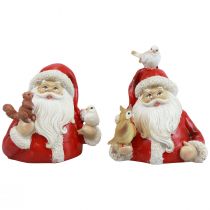 Prodotto Figure natalizie Babbo Natale con animali 10x7x9 cm 2 pezzi