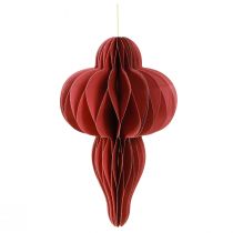 Prodotto Decorazioni natalizie ornamento in carta Bordeaux H40cm 2 pz