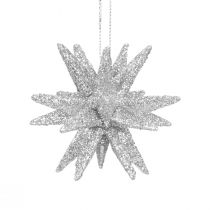 Prodotto Stelle di Natale Decorazioni natalizie glitter argento Ø7cm 6pz
