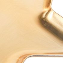 Prodotto Piatto natalizio a forma di stella in plastica dorata Ø31cm