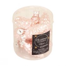 Prodotto Cono di Natale in vetro Cono di vetro rosa Natale 6,5 cm 10p