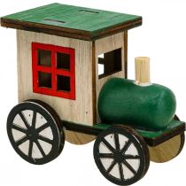 Prodotto Locomotiva di legno della decorazione ferroviaria del treno di Natale H7.5cm 4 pezzi