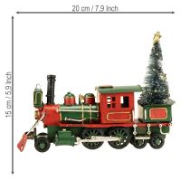 Prodotto Trenino di Natale con locomotiva abete verde Natale 20cm