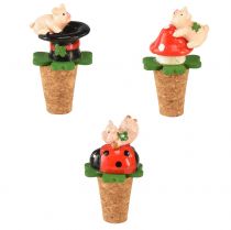 Prodotto Tappo per vino tappo per champagne tappo per vino simboli fortunati 6,5 cm 3 pz