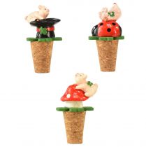 Prodotto Tappo per vino tappo per champagne tappo per vino simboli fortunati 6,5 cm 3 pz