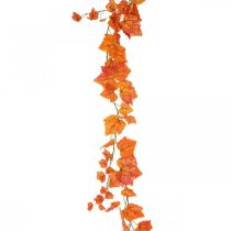 Foglie di vite ghirlanda foglie ghirlanda rosso arancio autunno L210cm