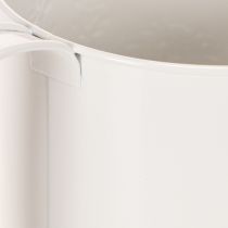 Prodotto Annaffiatoio in metallo bianco con motivo floreale, 13,5 cm, vaso decorativo
