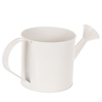 Prodotto Annaffiatoio in metallo bianco con motivo floreale, 13,5 cm, vaso decorativo