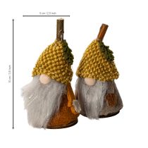 Prodotto Set di statuine di gnomi con cappello di lana e ghianda, 10 cm, 6 pezzi