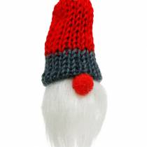 Prodotto Gnomo con cappello a punta da appendere rosso, bianco, grigio L10–12cm 12 pezzi