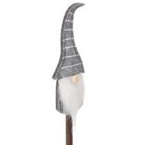 Prodotto Gnomo decorativo con cappello a righe su bastoncino di legno, 46 cm, 6 pezzi