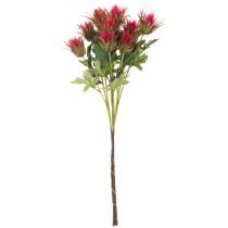 Prodotto Ramo artificiale di cardo rosso per decorazione, 67 cm, 3 pezzi