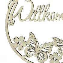Prodotto Cartello di benvenuto anello decorativo in legno farfalla Ø21,5 cm 4 pezzi