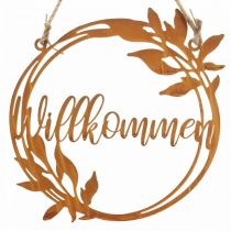 Segno di benvenuto in metallo decorazione patinata anello Ø37cm