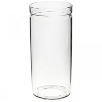 Vaso per fiori, cilindro in vetro, vaso in vetro tondo Ø10cm H21.5cm