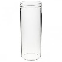 Prodotto Vaso per fiori, cilindro in vetro, vaso in vetro tondo Ø10cm H27cm