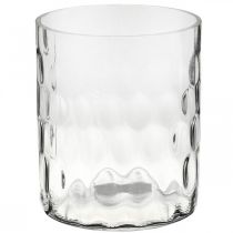 Lanterna in vetro, vaso di fiori, vaso di vetro tondo Ø11,5 cm H13,5 cm