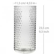 Vaso di fiori, vaso di vetro, vetro di candela, lanterna di vetro Ø11.5cm H23.5cm
