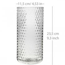 Prodotto Vaso di fiori, vaso di vetro, vetro di candela, lanterna di vetro Ø11.5cm H23.5cm