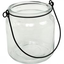 Lanterna lanterna a sospensione in vetro con manico Ø8cm H10,5cm