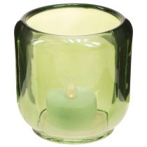 Prodotto Portacandele in vetro lanterna retrò verde 8 cm 6 pezzi