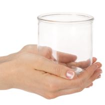 Prodotto Vaso cilindrico in vetro, trasparente, versatile, 10 cm, 3 pezzi